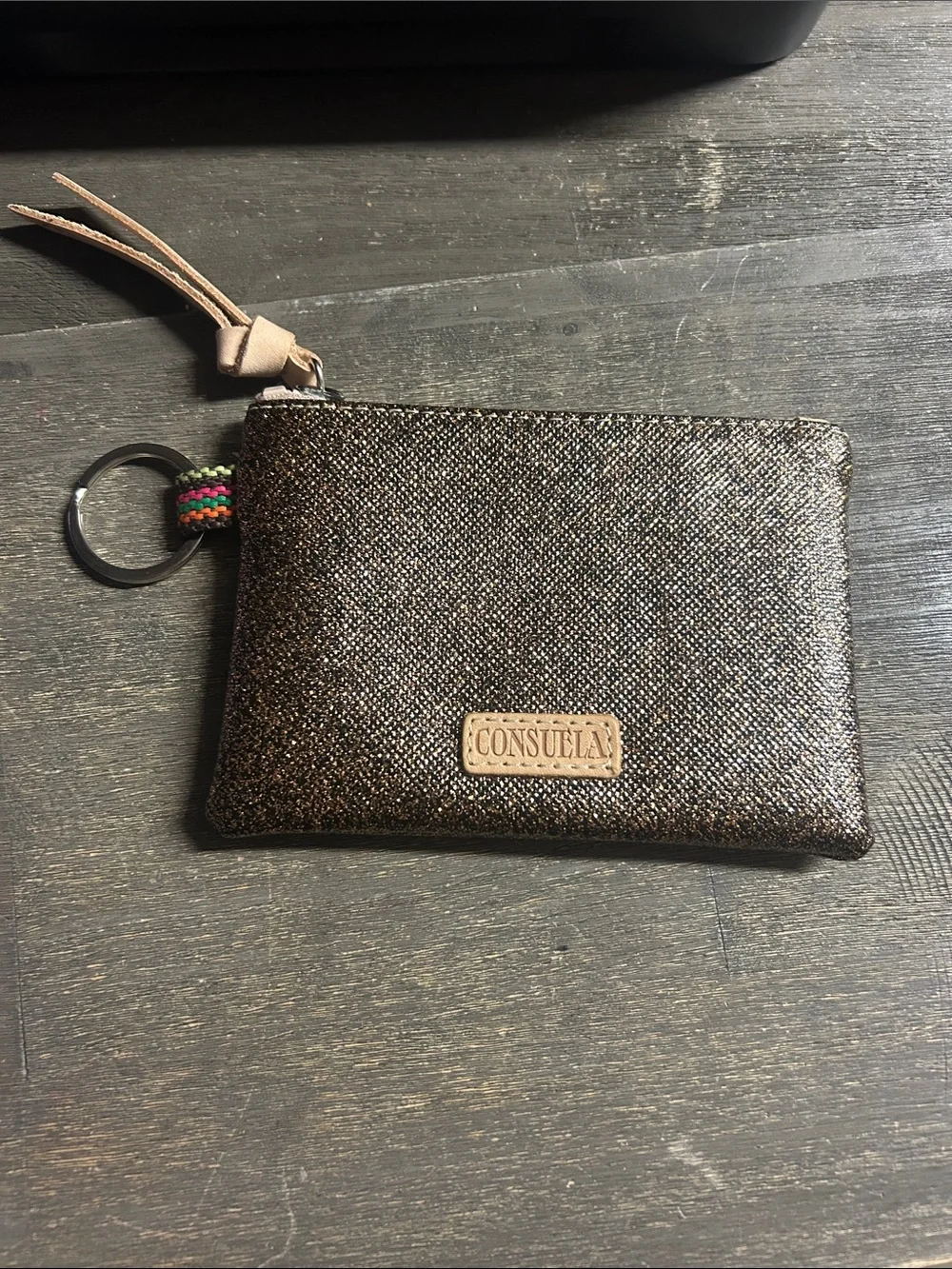 Consuela Emery Pouch - Bronze Metallic Glittery